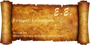 Ernyei Erzsébet névjegykártya