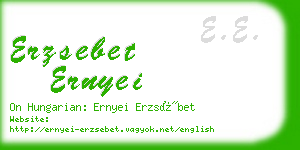 erzsebet ernyei business card